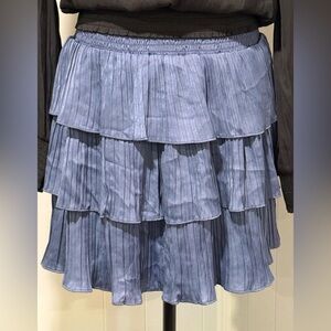Elegant Blue Tiered Skirt